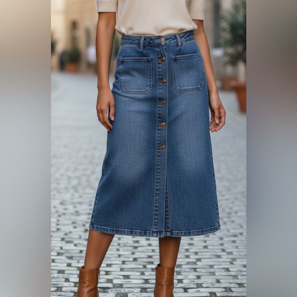 LoveGen Midi Jeans Skirt(Size 26)
